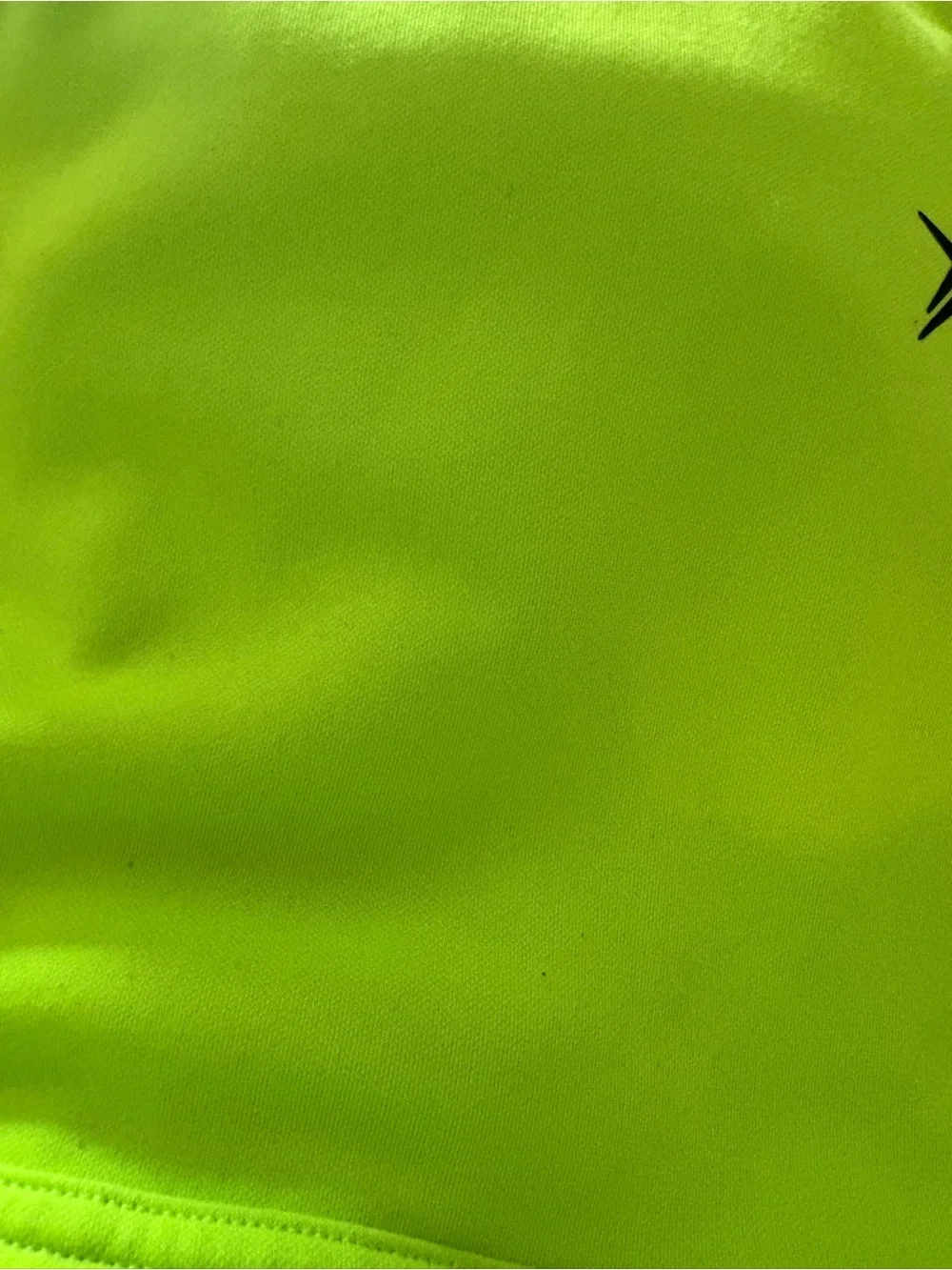 Kids Neon Green Hooded Sweatshirt w/Pocket & Patterned Sleeves Size 5 Go-Dry 👍🏻